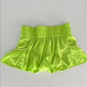 Free People Movement Neon Green Skort